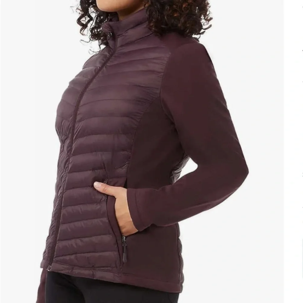 ❄️NWT❄️ 32 Degrees Womens Mixed Media Jacket- Deep Burgundy - Size: Small - Picture 1 of 5